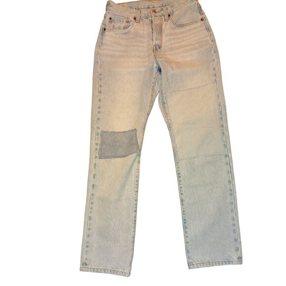 Levi’s 501 Patchwork Jeans – Women’s Size 27x30 – Rare Style - Picture 1 of 11